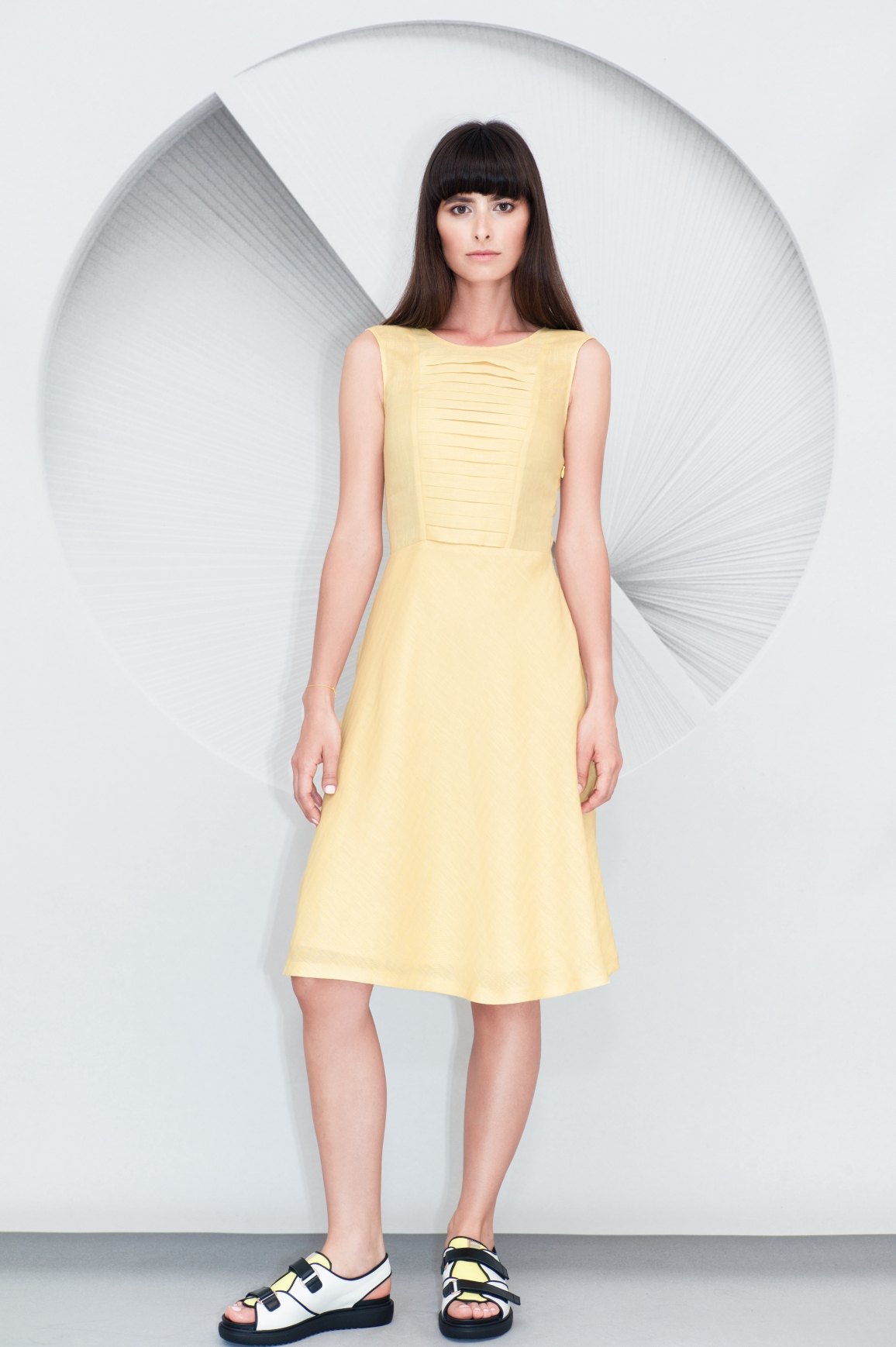 Pleated Panel Midi Dress Chemistry Studio©