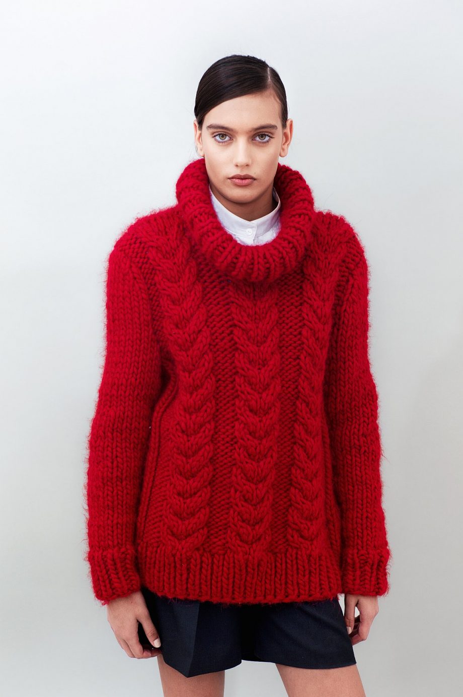 Cable Knit Wool Sweater