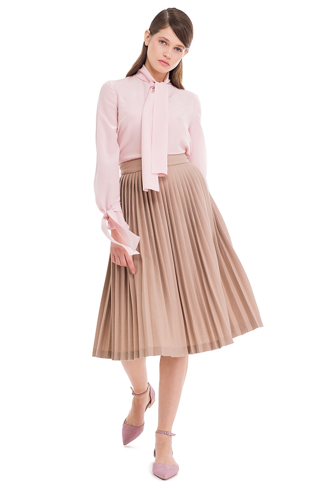 Pleated Midi Skirt