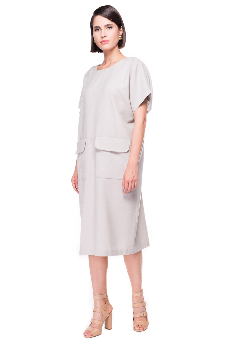 Oversized Wool Dress with Pockets - chemistry-studio