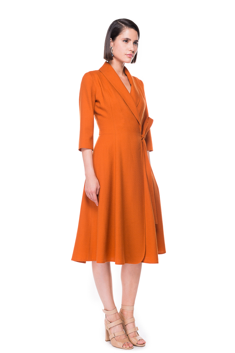 Shawl Lapel Wrap Dress - chemistry-studio