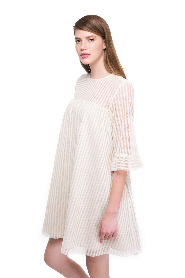 Babydoll Cotton Blend Lace Dress chemistrystudio