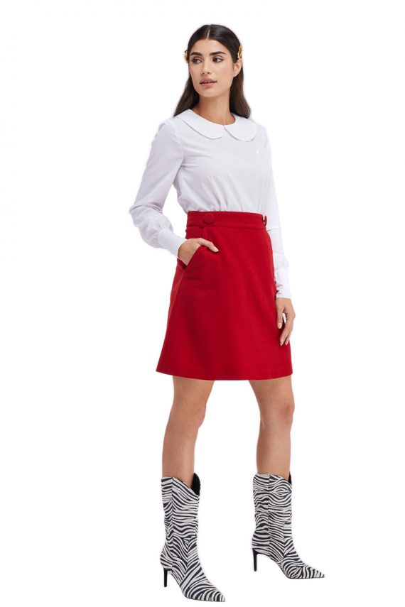 Edith Wool Mini Skirt