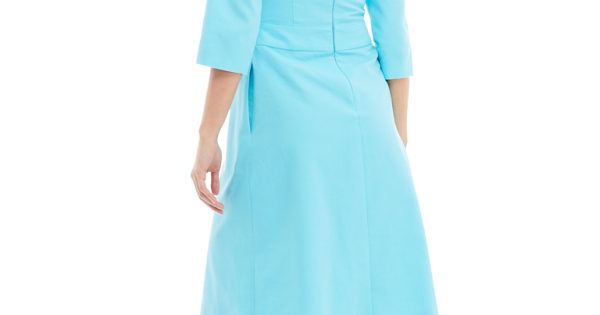 open lace back dress Boden Women's Ula Box Pleat Cord Midi Dress in Blue