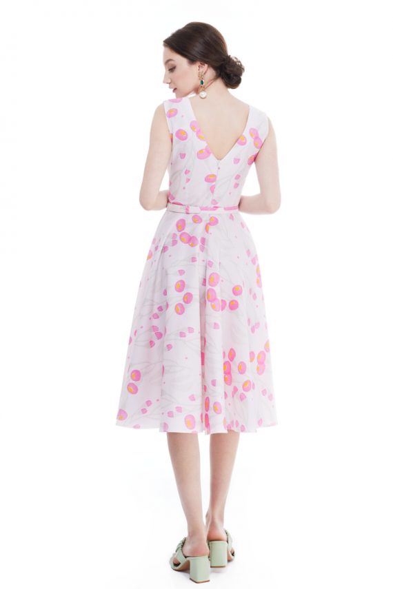 Irene Belted Cotton Midi Dress