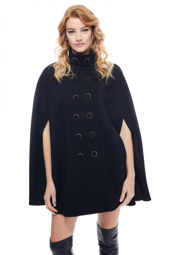 Isla Double Breasted Wool Cape American