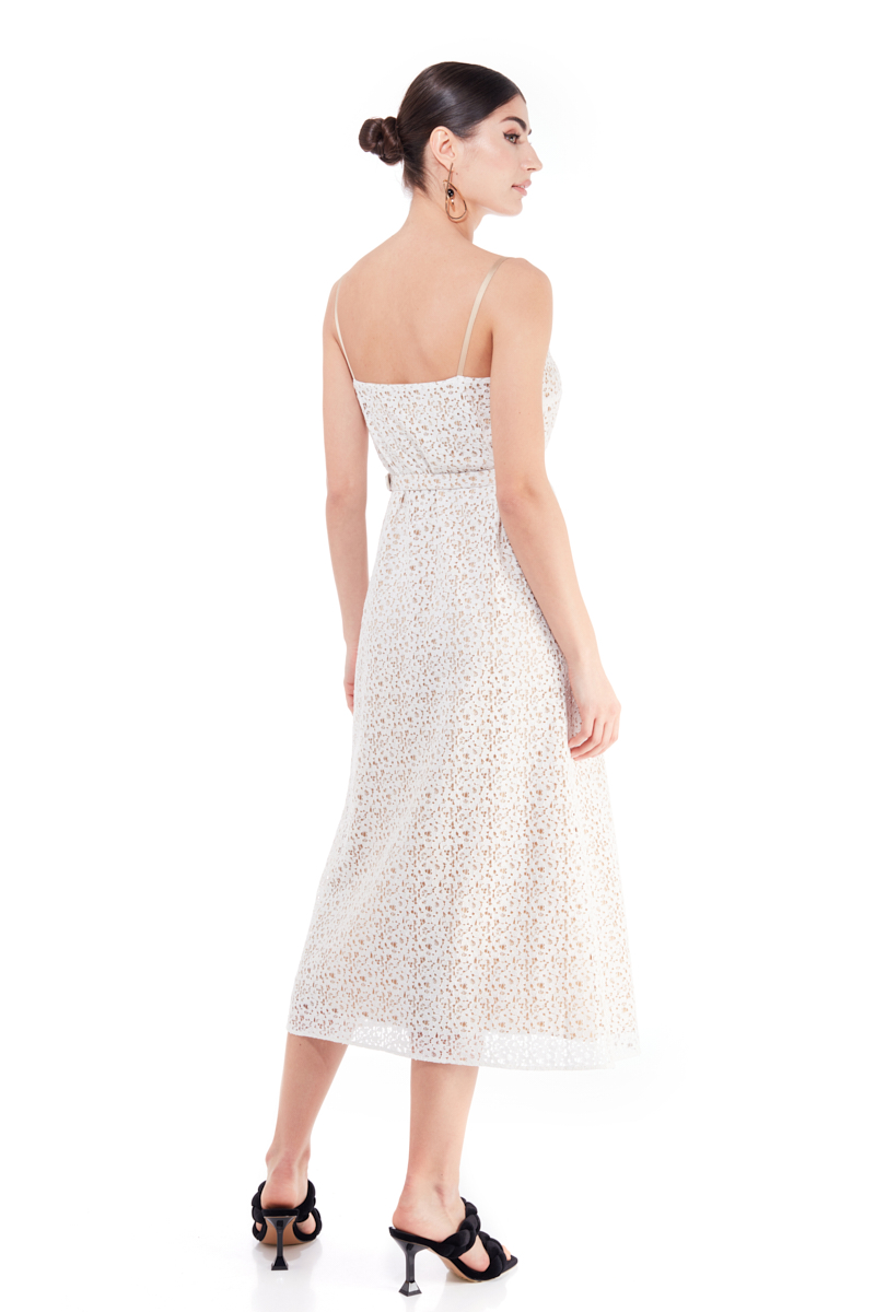 Jasmine Cotton Lace Midi Dress