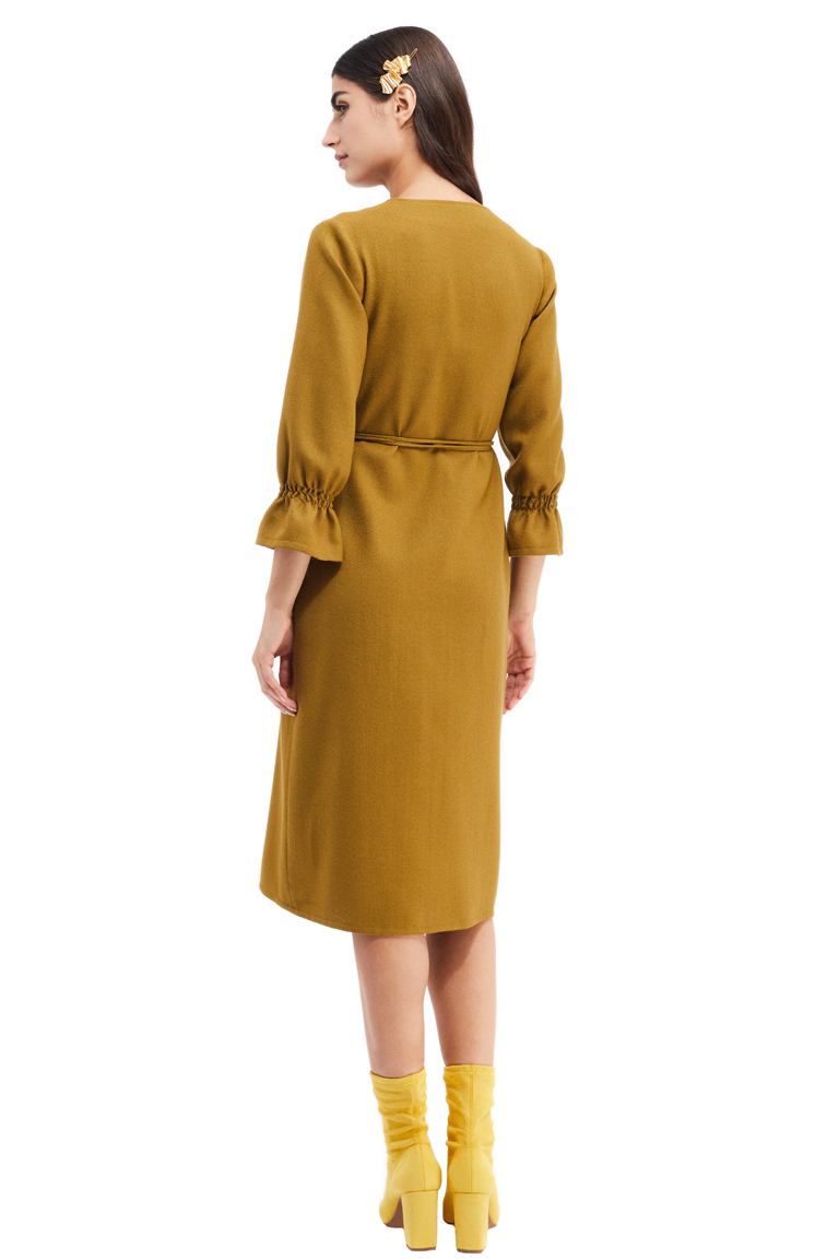 Lea Wrap Effect Wool Midi Dress - chemistry-studio