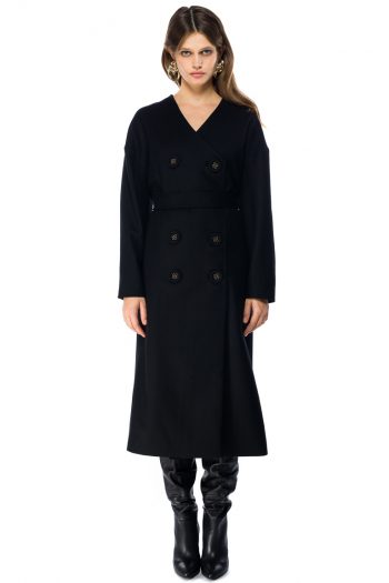 Oversized Double Breasted Wool Coat