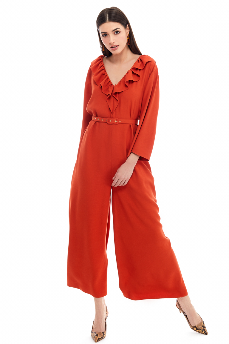 embellished wide leg jumpsuit