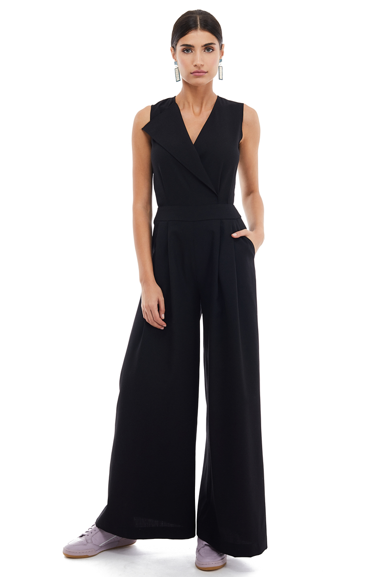 Sleeveless Wool Jumpsuit