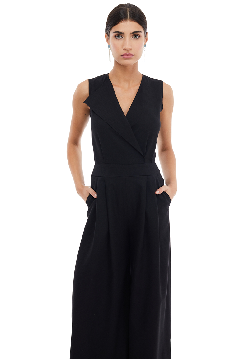 Sleeveless Wool Jumpsuit