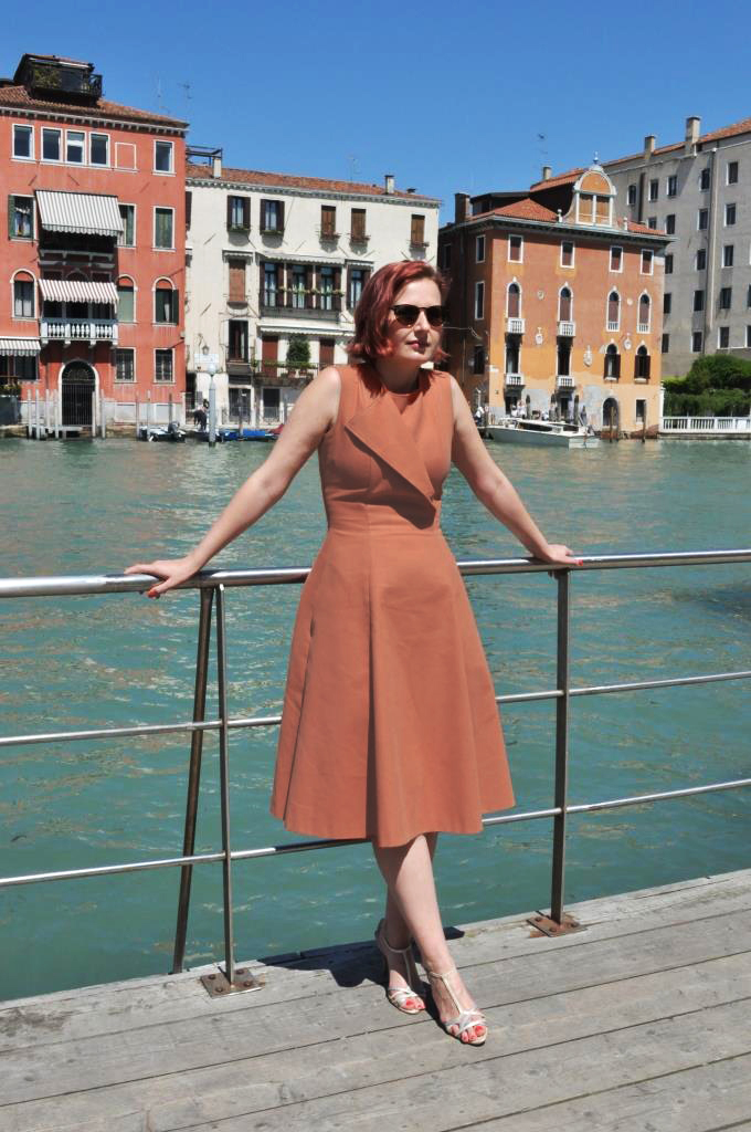 When in Venice Cotton Lapel Dress